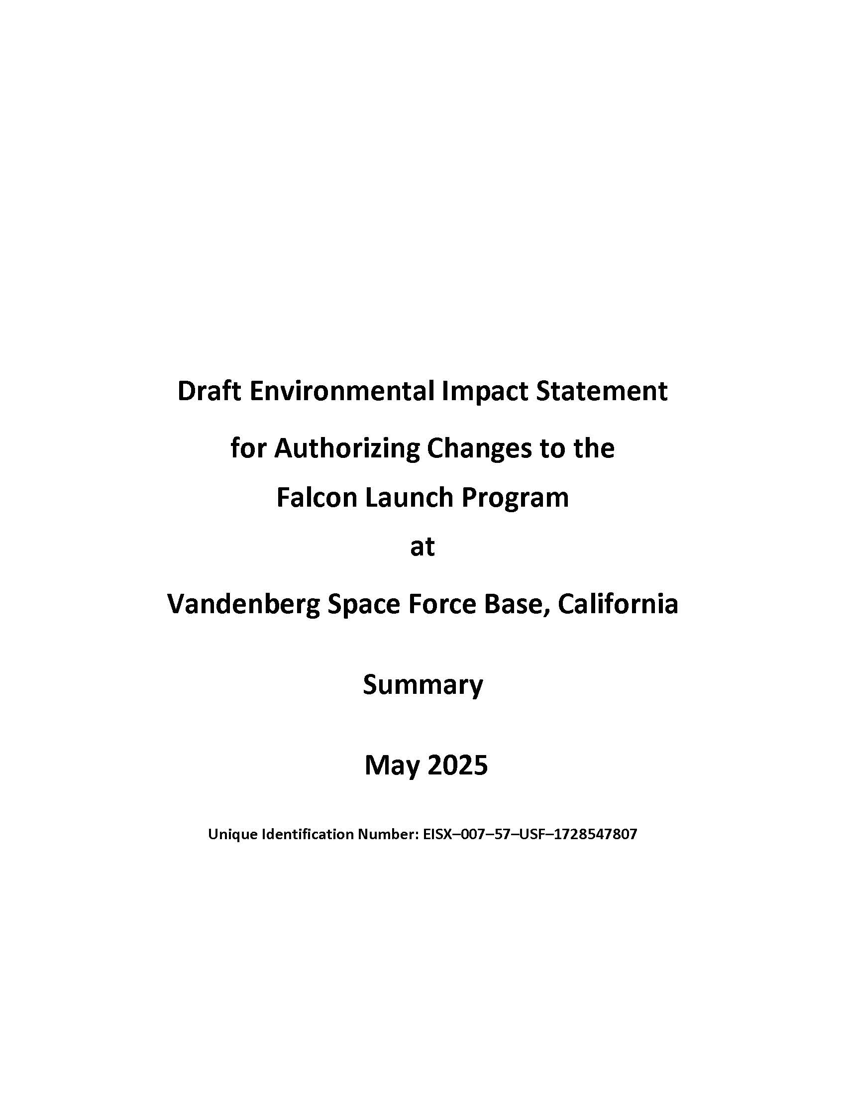 Draft EIS Summary